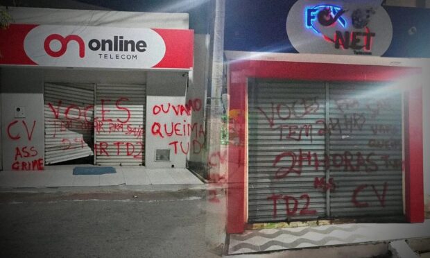 Pichação ameaça provedoras de internet no Ceará: '24 horas para sair'