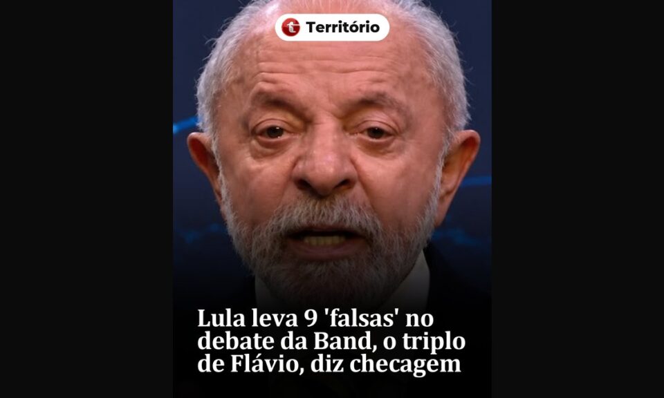 Ranking aponta 9 falas falsas de Lula em debate da Band com Flávio